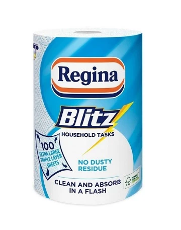 Prosop de bucatarie Regina Blitz 3 str. alb 100 foi 33m